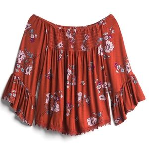 Floral off the shoulder top